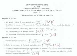 Correction CC Analyse Réelle 2 2023-2024 ISABEE